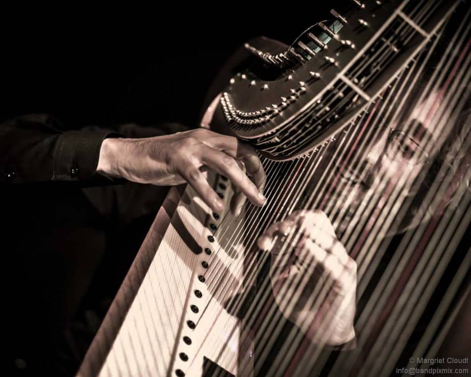 backgroundimage Stijn playing the harp